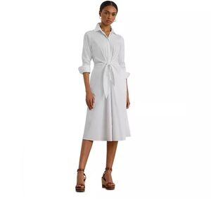 Lauren Ralph Lauren
Tie Front Cotton Blend Shirtdress